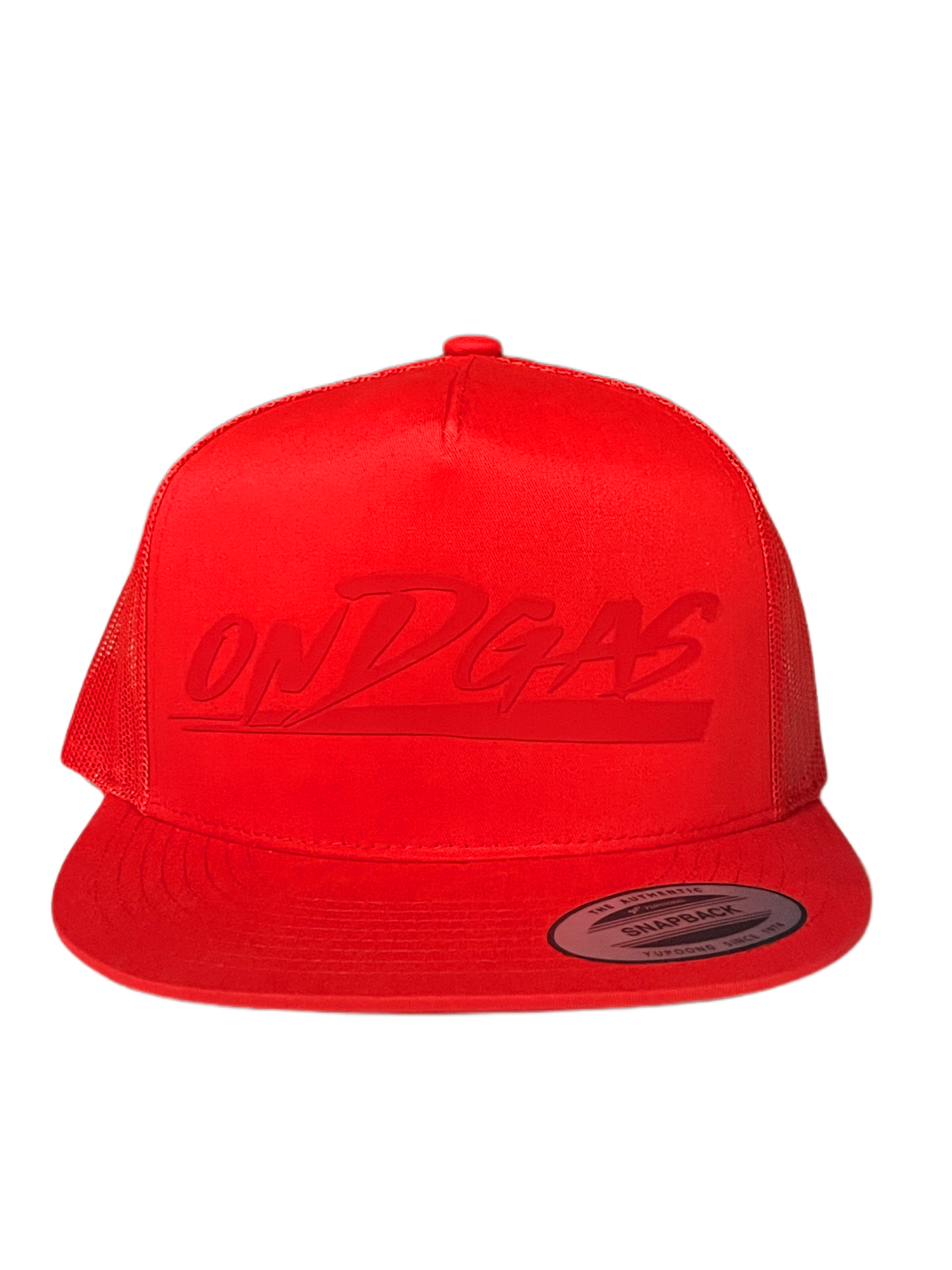 Red on Red ONDGAS Snapback (Red ONDGAS logo)1