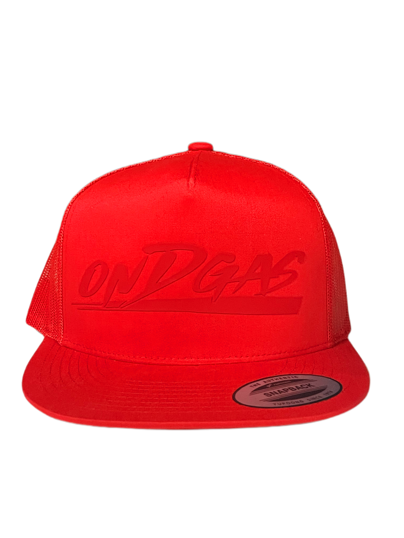Red on Red ONDGAS Snapback (Red ONDGAS logo)