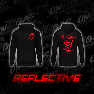 It’s Just Paper HOODIE💰💸💵🤑 (Black/Red Reflective)
