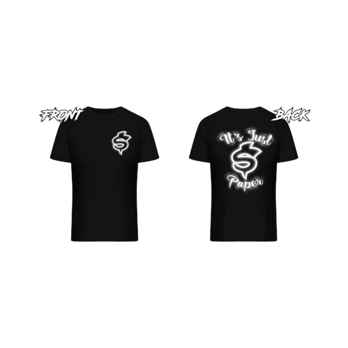 REFLECTIVE Shirt! It’s Just Paper 💸💵💰  (Black/White Reflective)