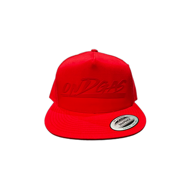 Red on Red Snapback - RED ONDGAS logo