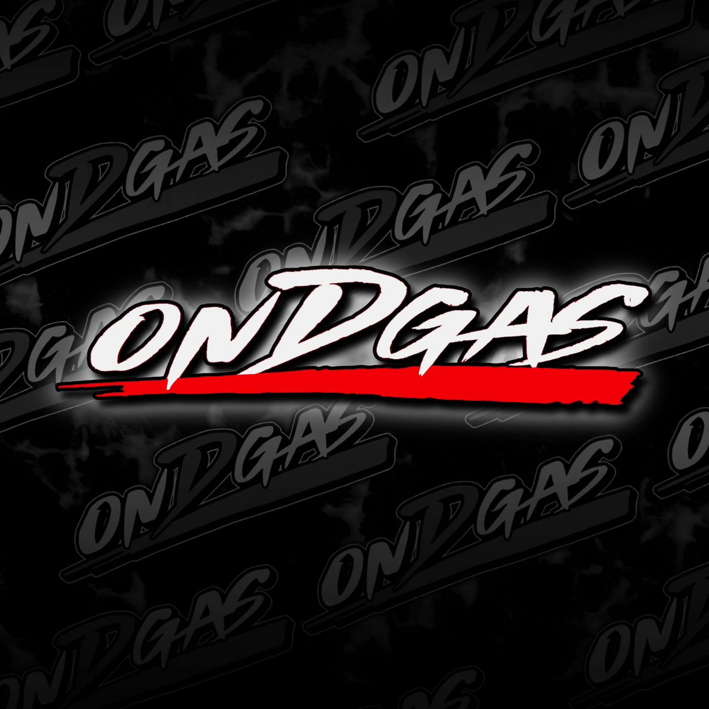 Red Brush White Reflective ONDGAS Decal