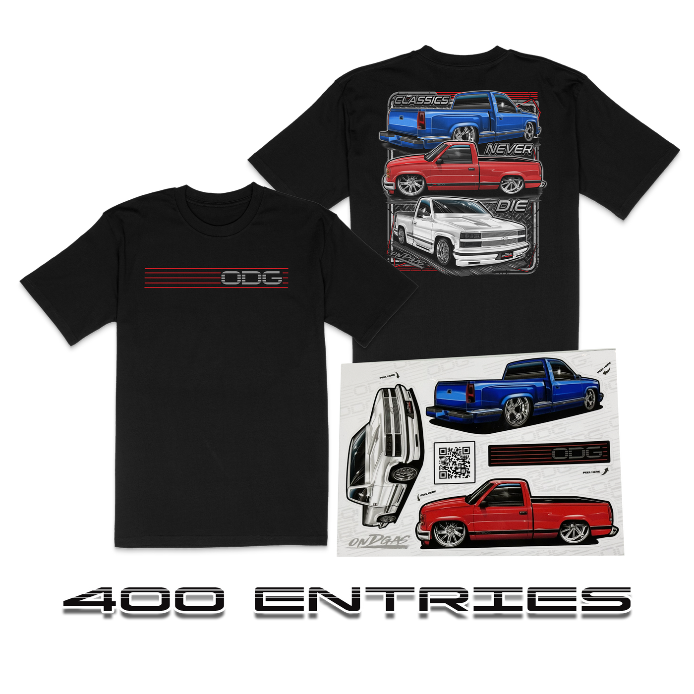 400 Entries: COMBO - OBS STICKER PACK + OBS GIVEAWAY Shirt