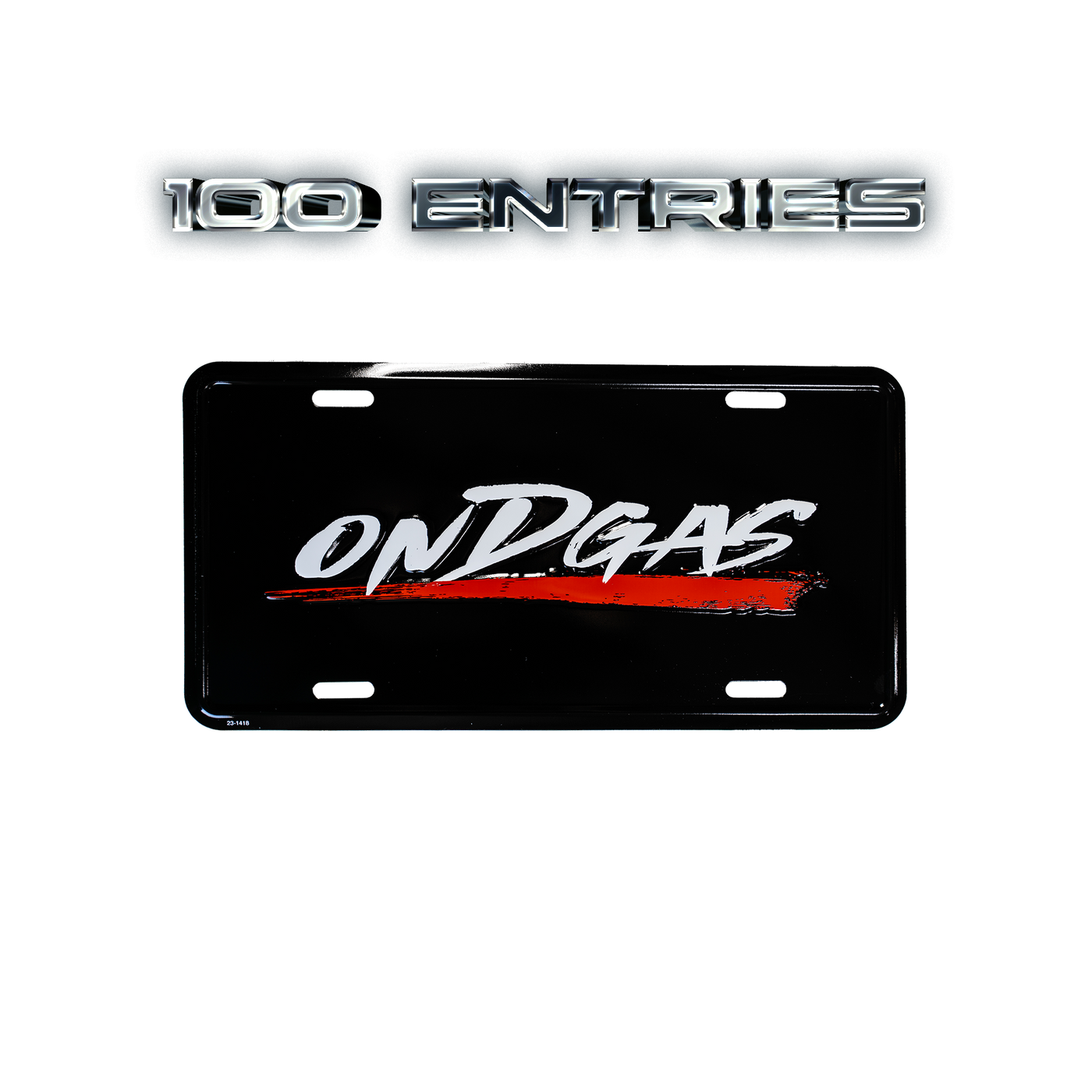 100 Entries: ONDGAS Metal Plate