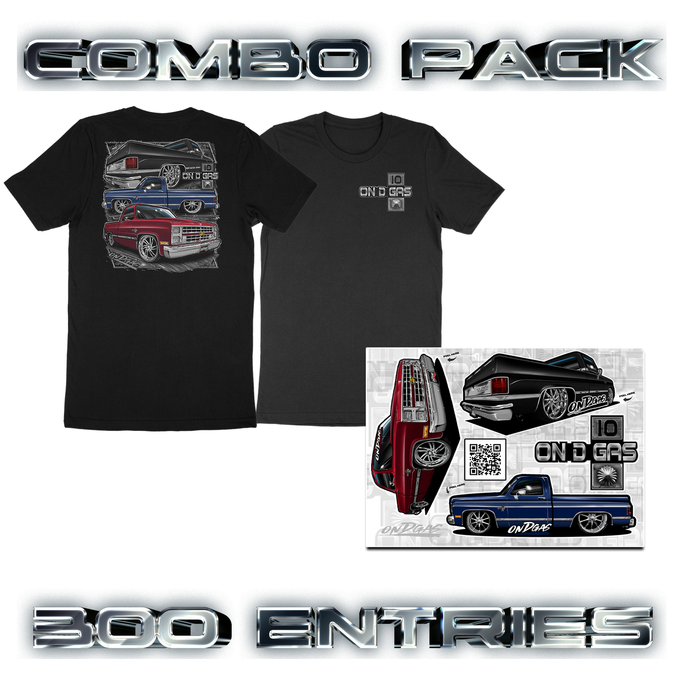 300 Entries: COMBO - Official C10s GIVEAWAY Shirt + Sticker Pack