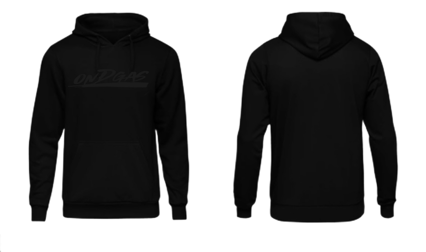 Black on Black Reflective Brush ONDGAS HOODIE