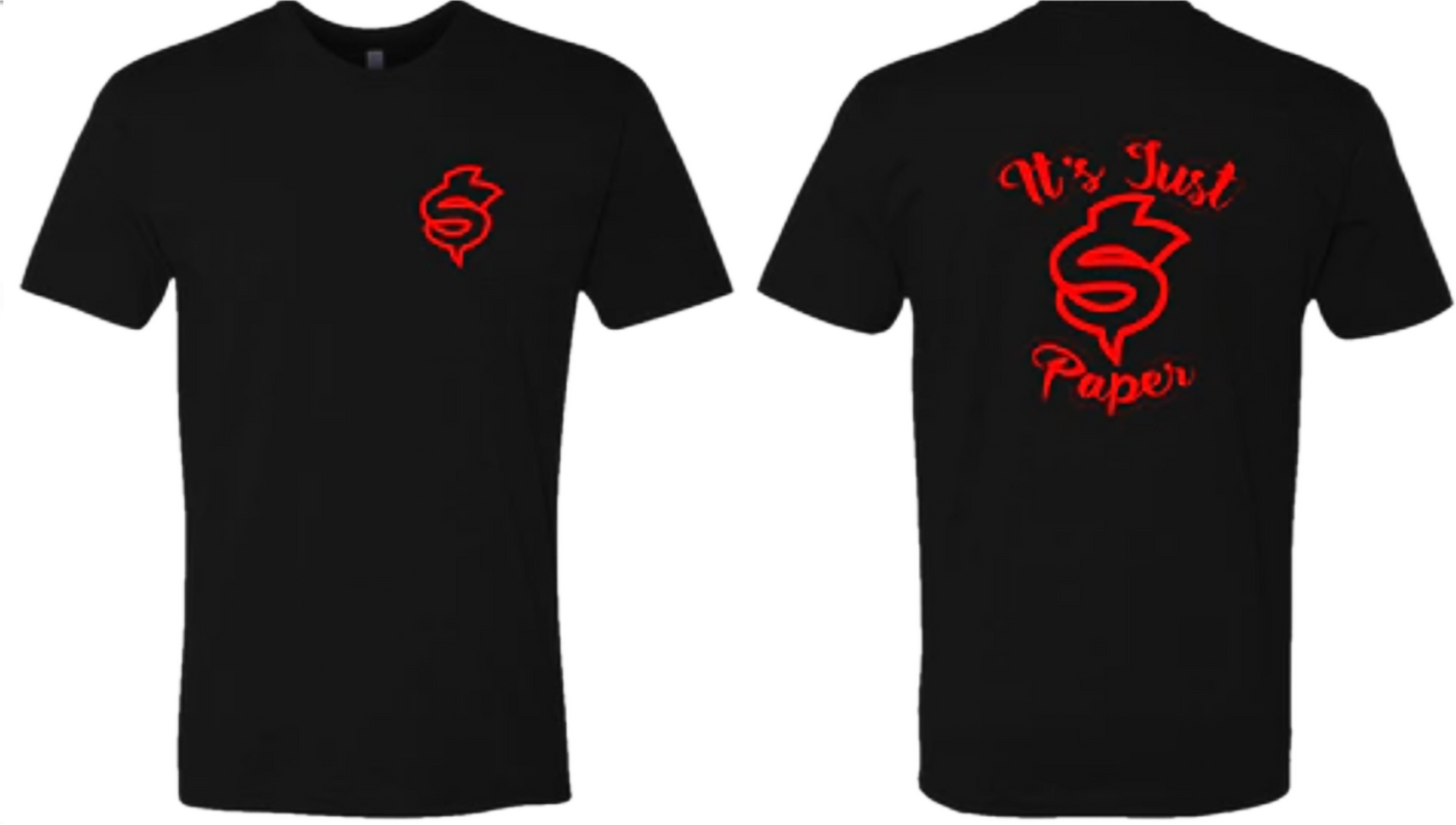 It’s just paper Shirt 💸💵💰 (Black/Red) ONDGAS