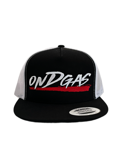2 Tone Black & white ONDGAS trucker hat
