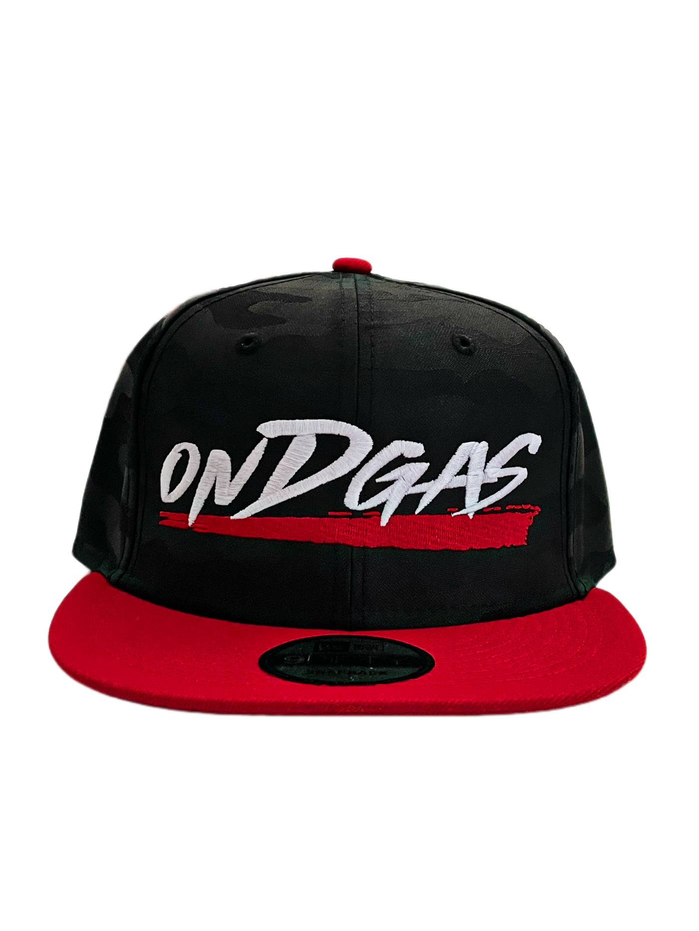 Black and Red CAMO ONDGAS Snapback hat